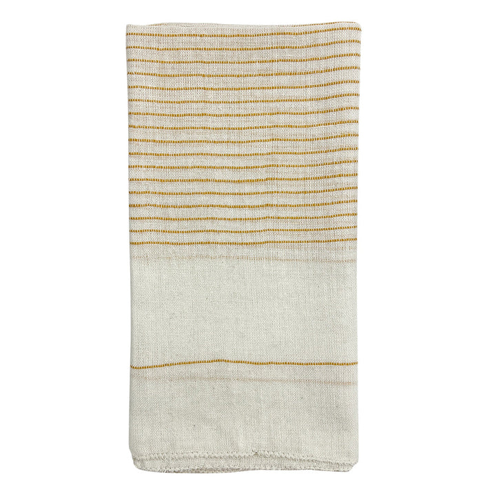 Black Hamptons handloom dinner napkins with embroidered detail, elegant table linen.