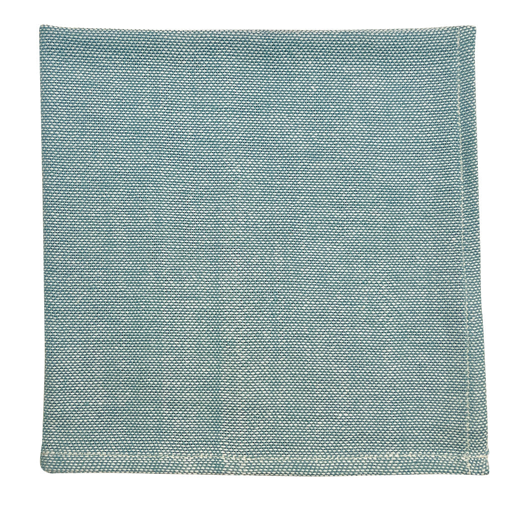 Black Ethiopian cotton handloom dinner napkins with a textured woven fabric.