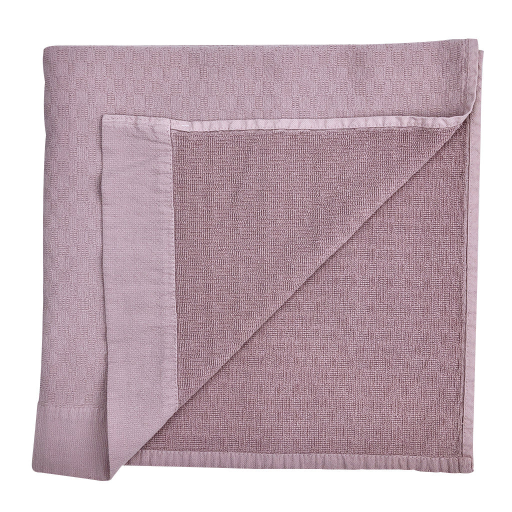 Set of 3 Turkish towels (bath, hand, washcloth) in soft, woven neutral tones.