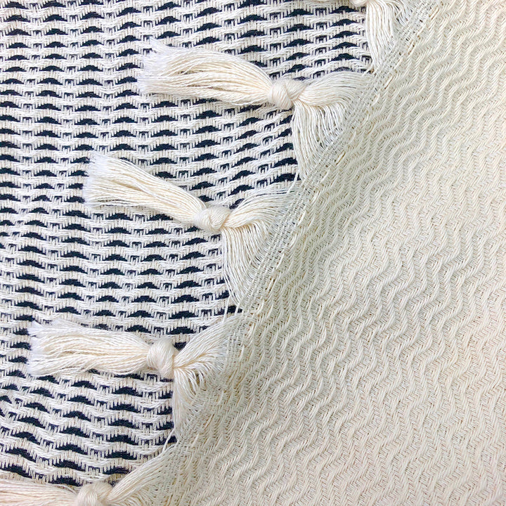 Soft plush wavy Turkish throw in sandy beige with a cozy textured weave.