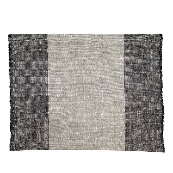 Handwoven cotton color block placemat set with vibrant stone-colored woven patterns.