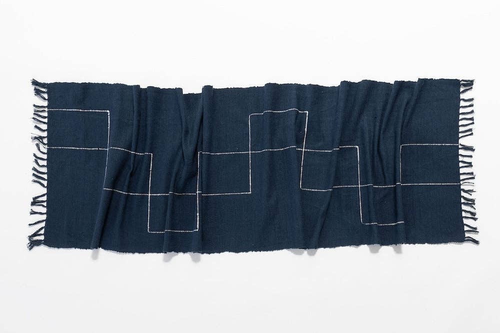 Handwoven Ethiopian Cotton Table Runner - Rift Valley