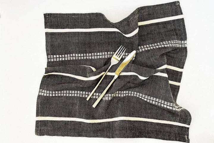 Zenach weave cotton dinner napkins, sold as a set of two.