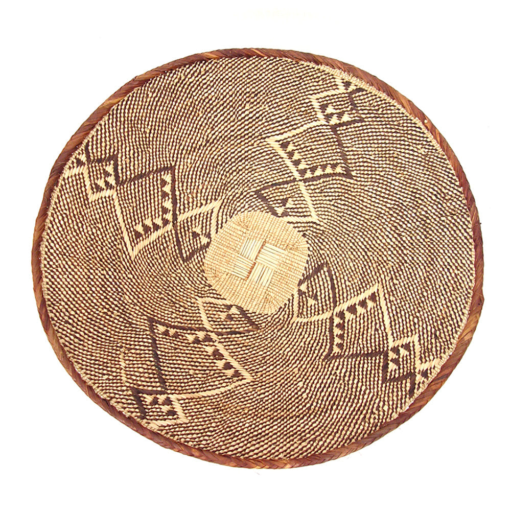 Large handwoven Tonga blanket basket from Zimbabwe