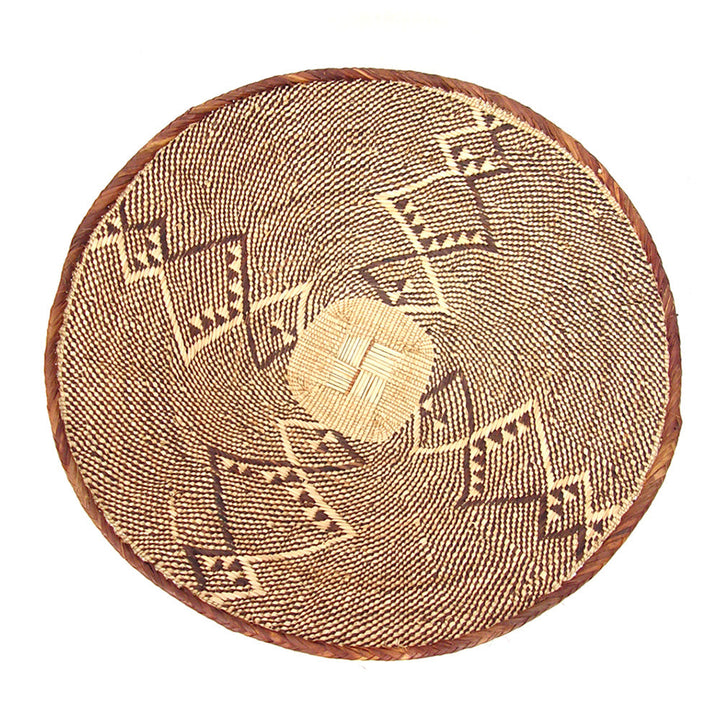 Large handwoven Tonga blanket basket from Zimbabwe