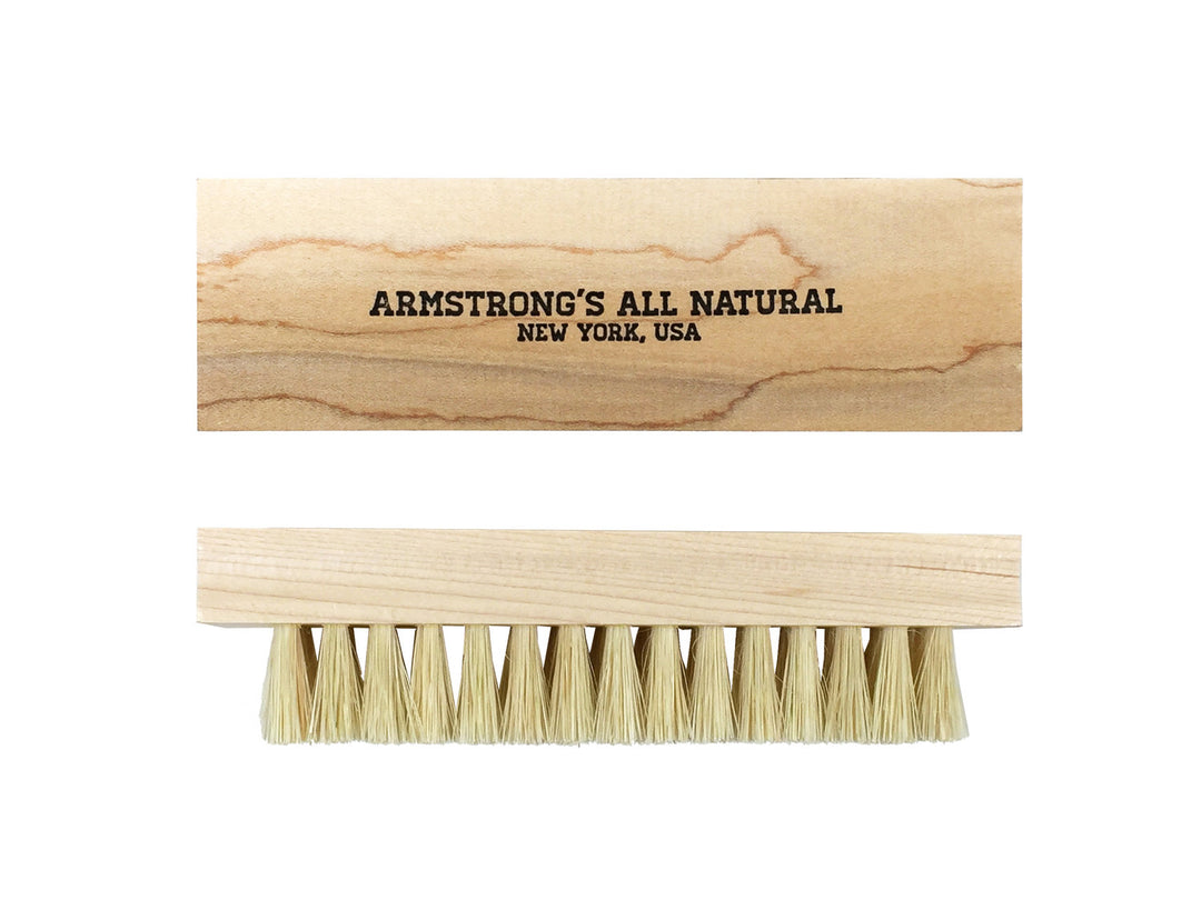 Tampico scrub brush with natural plant-fiber bristles, a nylon-free cleaning brush.