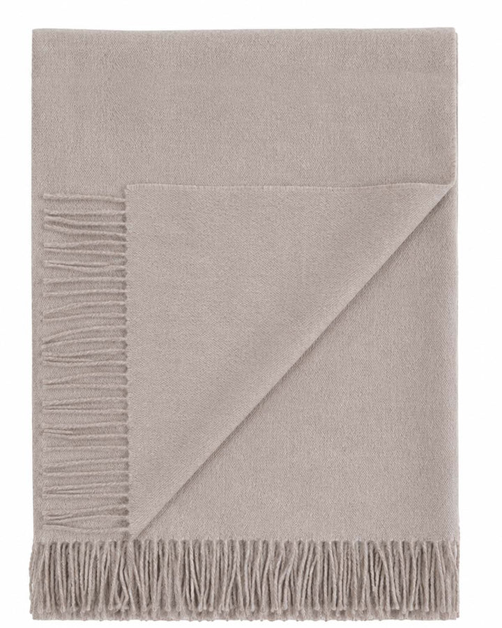 Handwoven Baby Alpaca Throw Blanket - Hazelnut