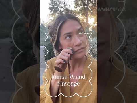 Kansa wand facial tool for facial massage.