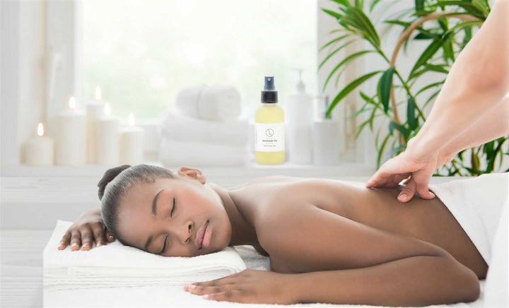 Eucalyptus massage oil for relaxing massage and skin nourishment.