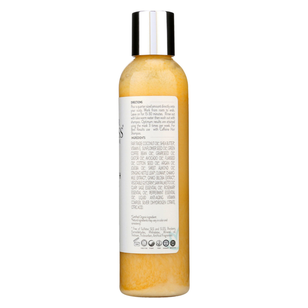 Organic caffeine hair mask, volumizing treatment in a jar.