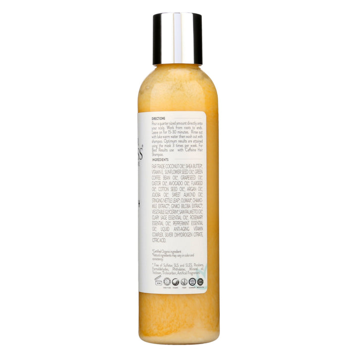 Organic caffeine hair mask, volumizing treatment in a jar.