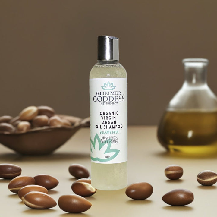Organic argan oil shampoo, sulfate-free with Moroccan argan oil.