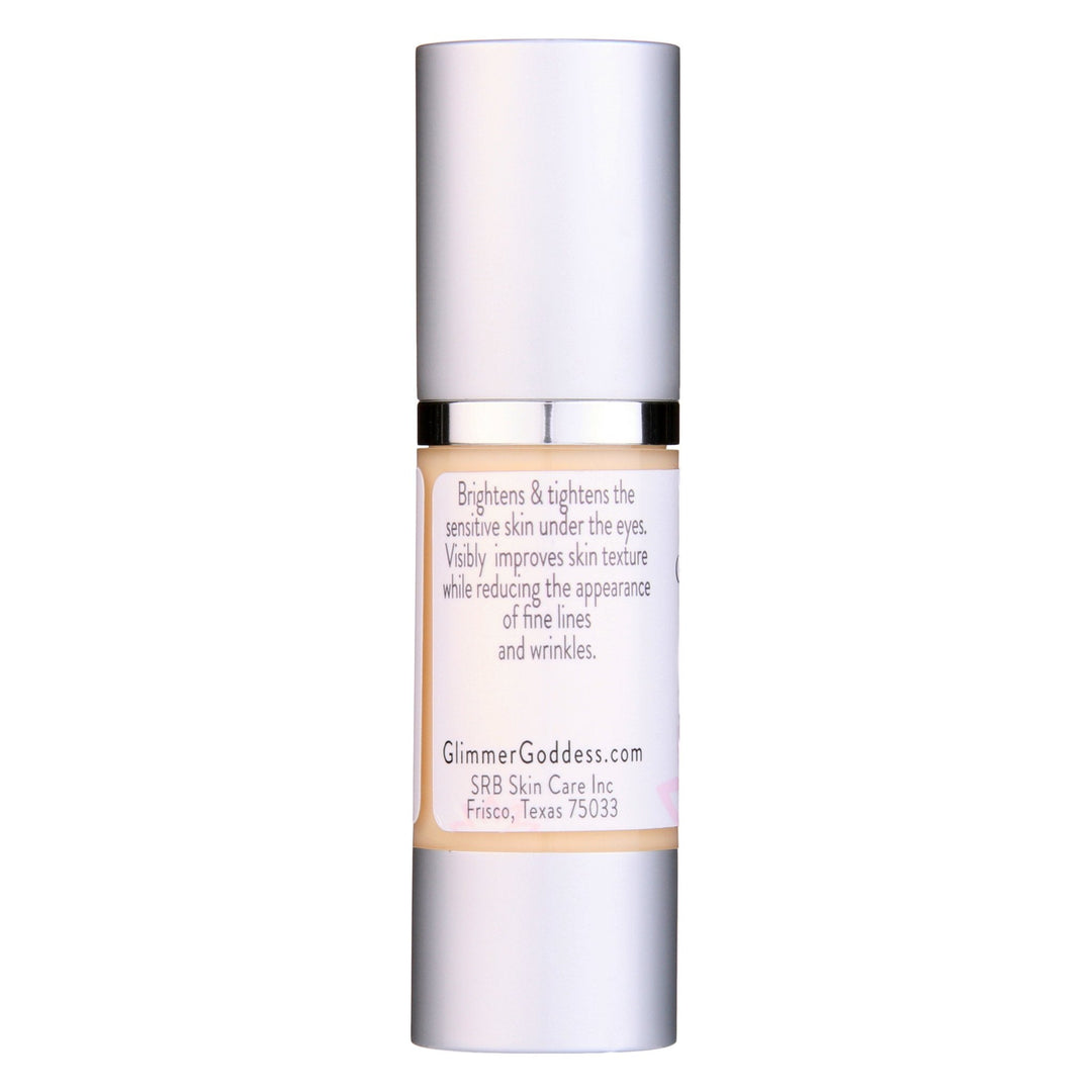Organic vitamin C eye serum in a glass dropper bottle.
