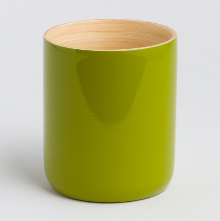 Ly bamboo mug in a natural finish with a smooth surface.