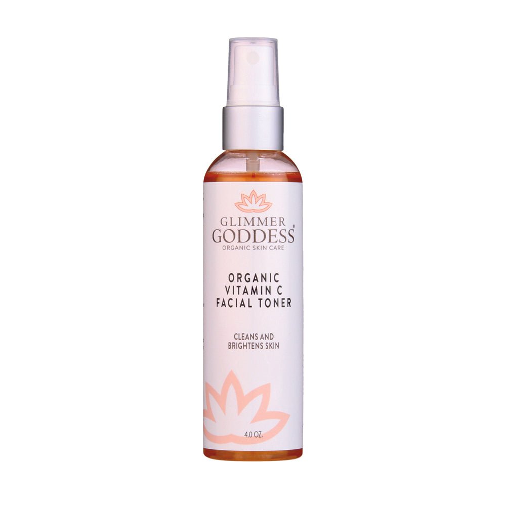 Organic vitamin C brightening kit with three skincare steps.